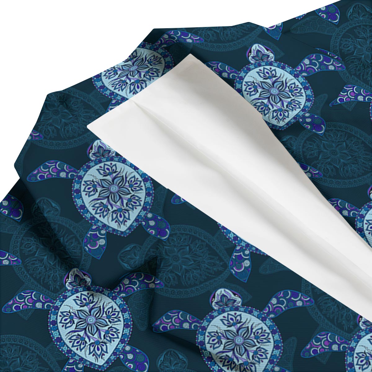 Blue Hawaiian Sea Turtle Pattern Print Men's Blazer-grizzshop