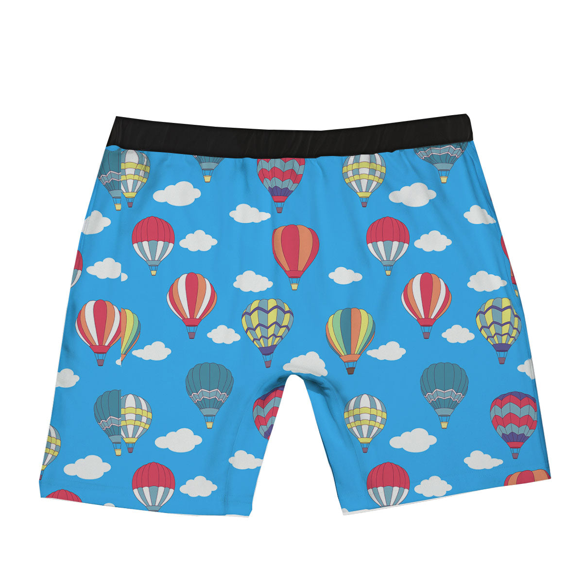 Blue Hot Air Balloon Print Pattern Boxer Briefs-grizzshop