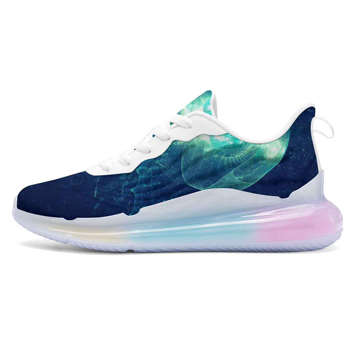 Blue Jellyfish On Deep Sea Print Running Sneakers-grizzshop