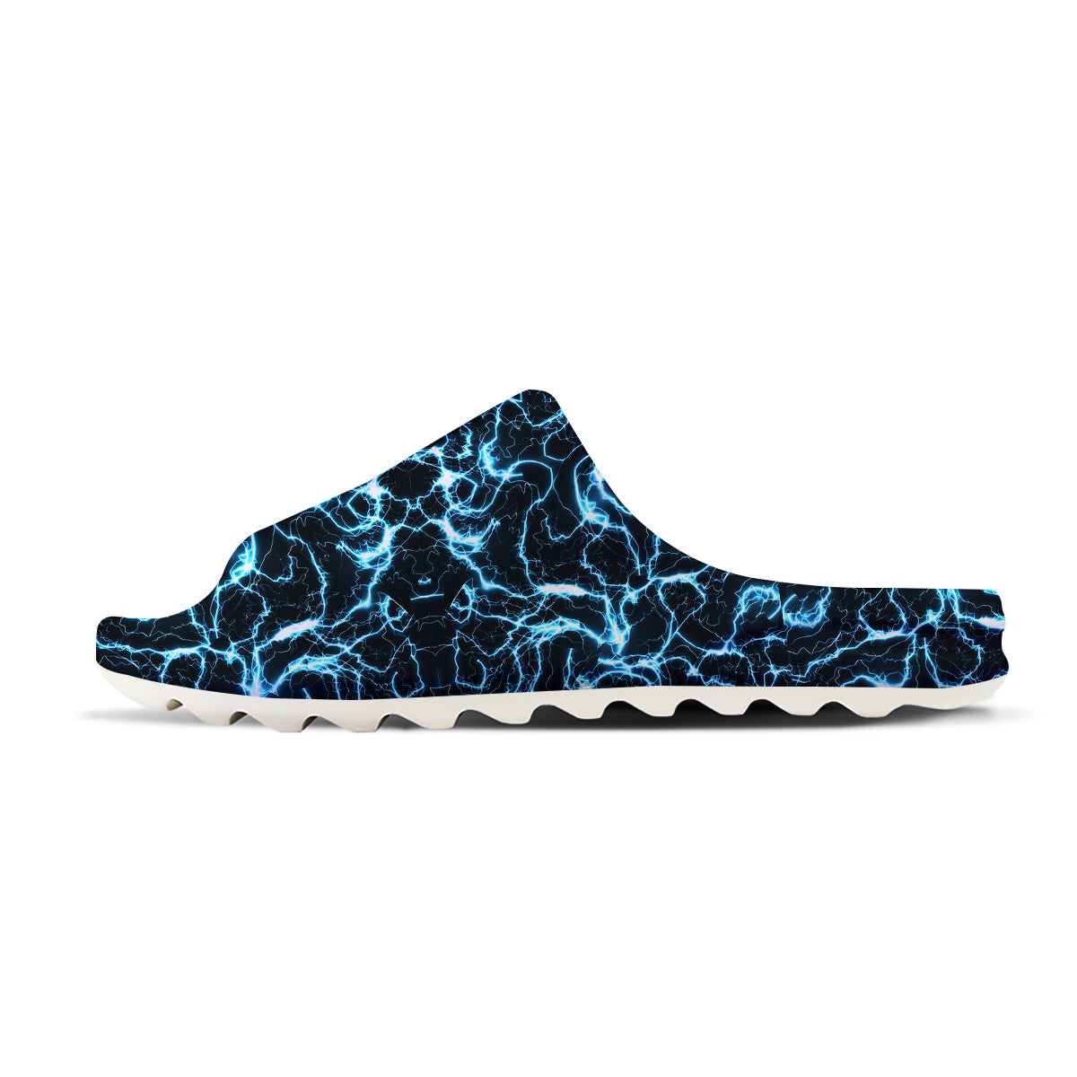 Blue Lightning Explosion Print Pattern Sandals-grizzshop
