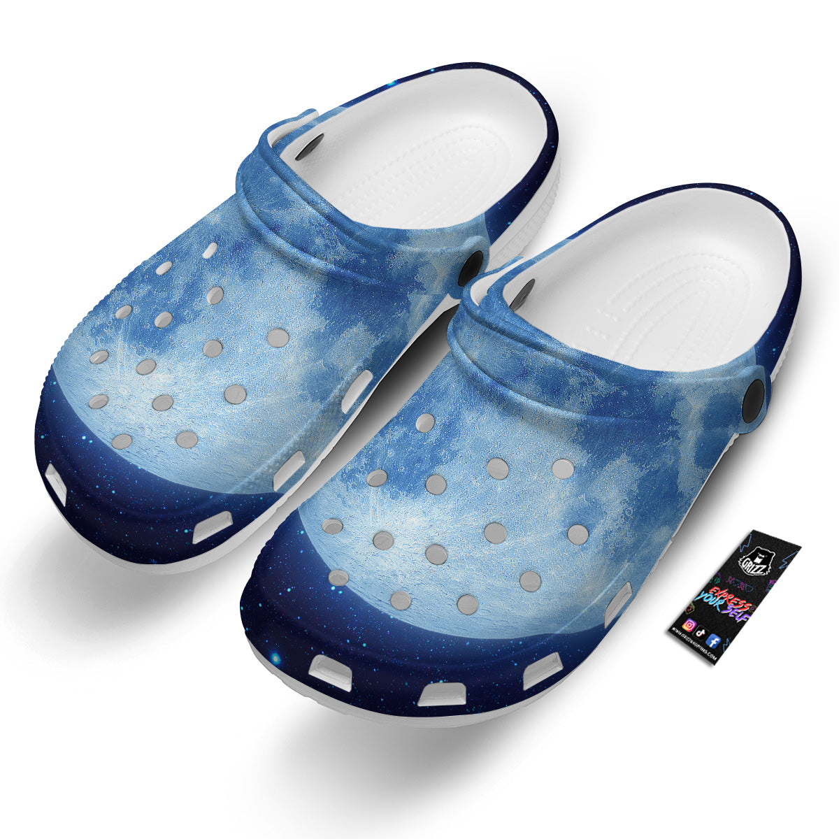 Blue Moon Print Clog-grizzshop