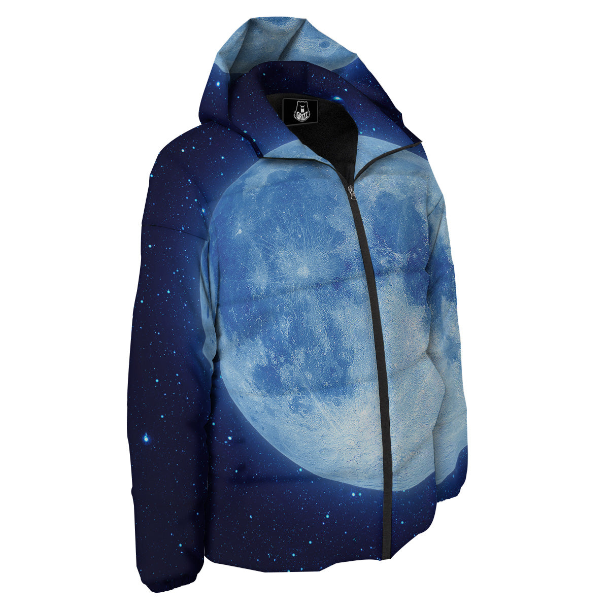 Blue Moon Print Down Jacket-grizzshop