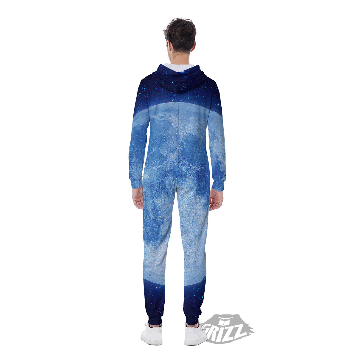 Blue Moon Print Men's Jumpsuit-grizzshop