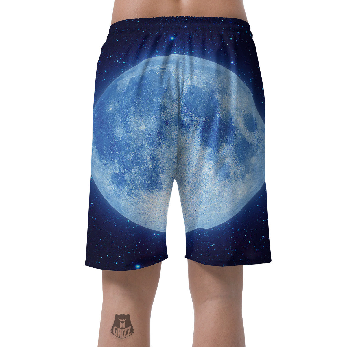 Blue Moon Print Men's Shorts-grizzshop