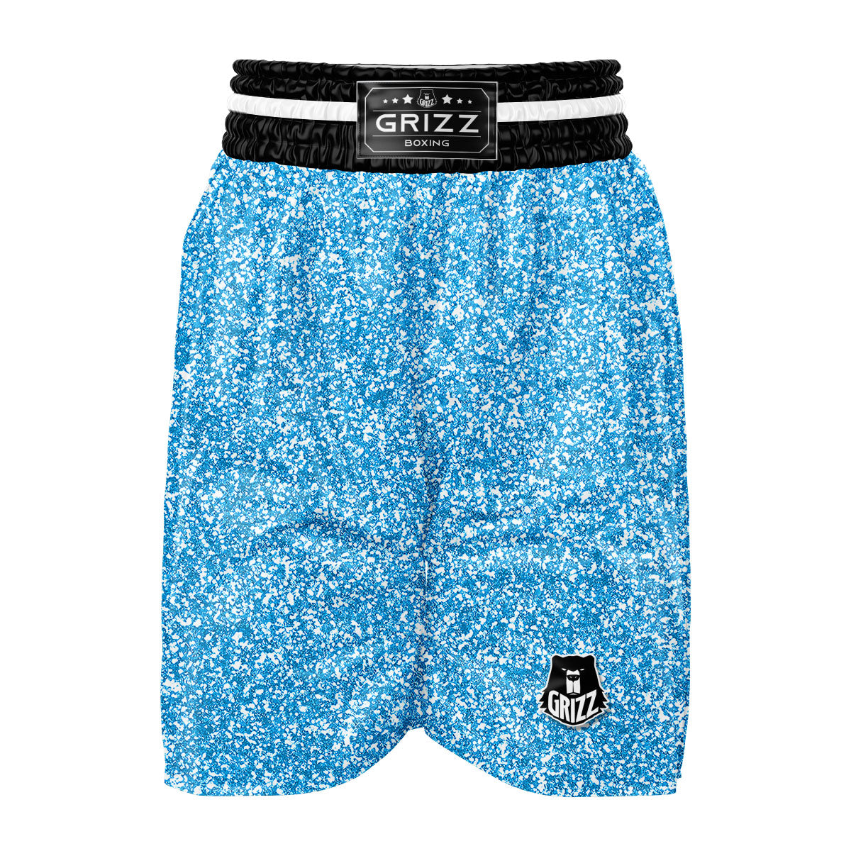 Blue Ocean Glitter Artwork Print Boxing Shorts-grizzshop