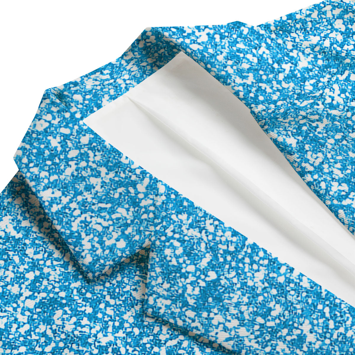 Blue Ocean Glitter Artwork Print Men's Blazer-grizzshop