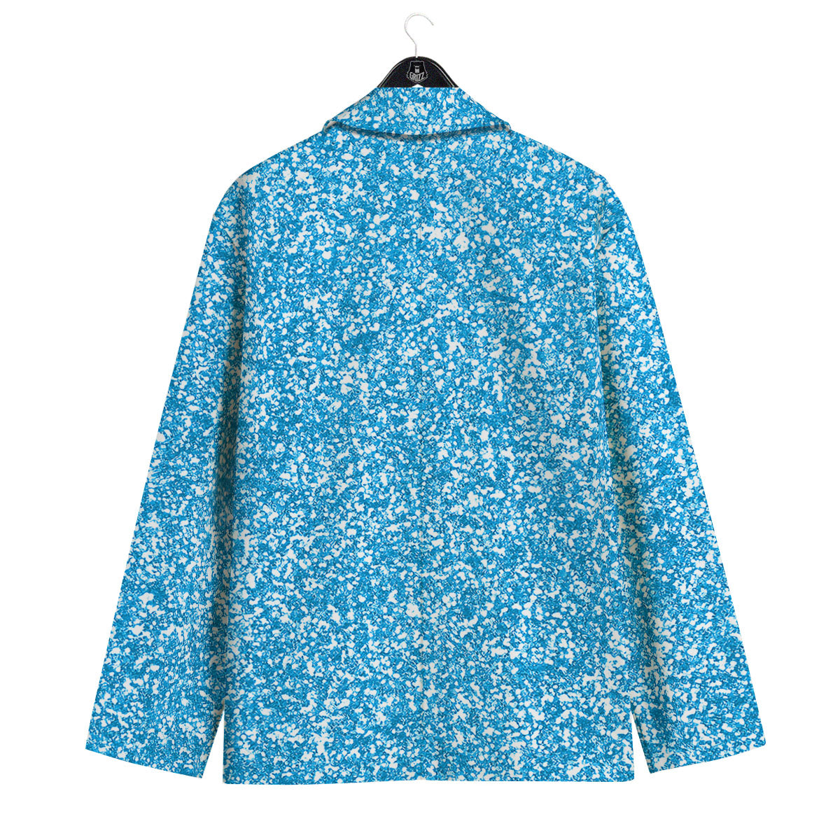 Blue Ocean Glitter Artwork Print Men's Sport Coat-grizzshop