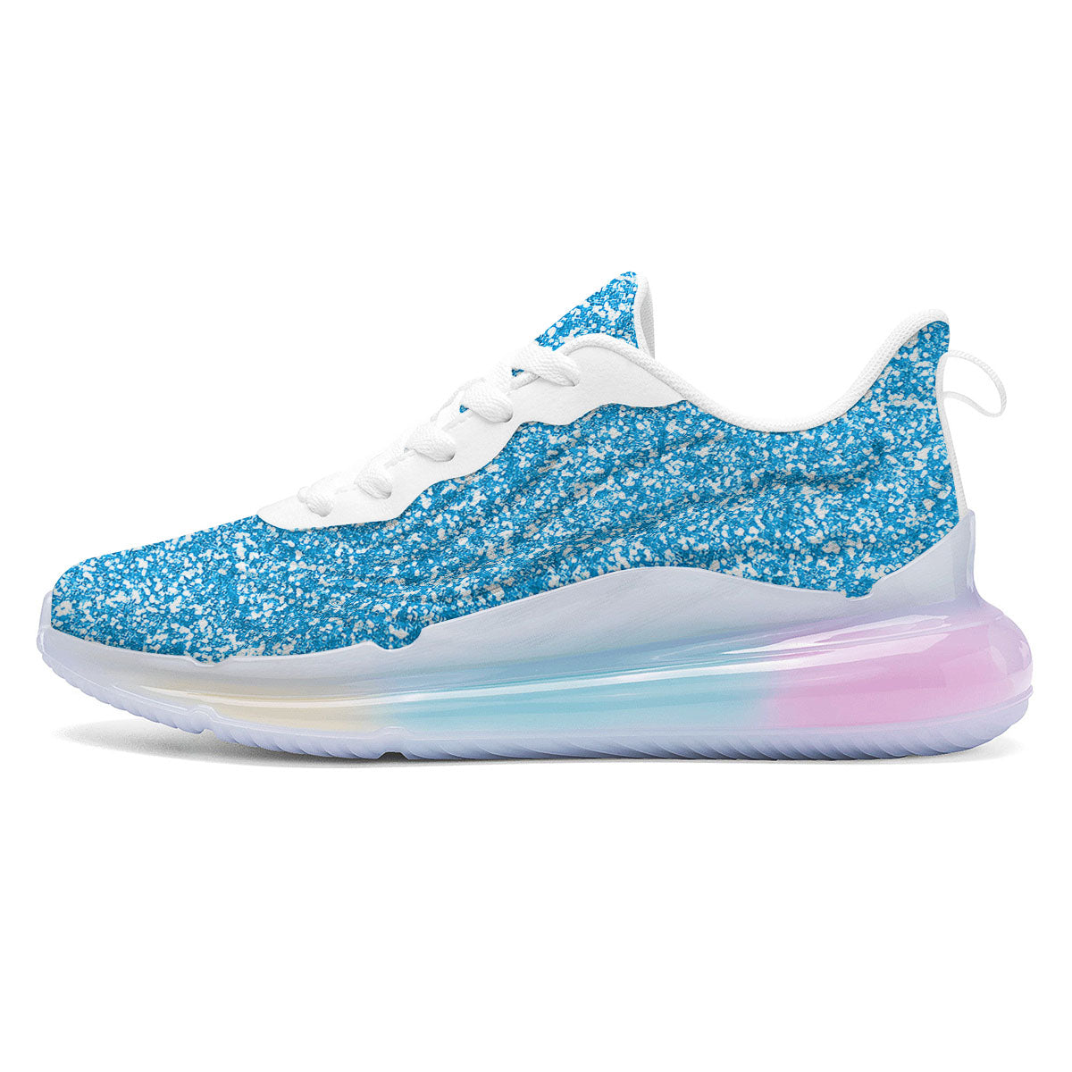 Blue Ocean Glitter Artwork Print Running Sneakers-grizzshop