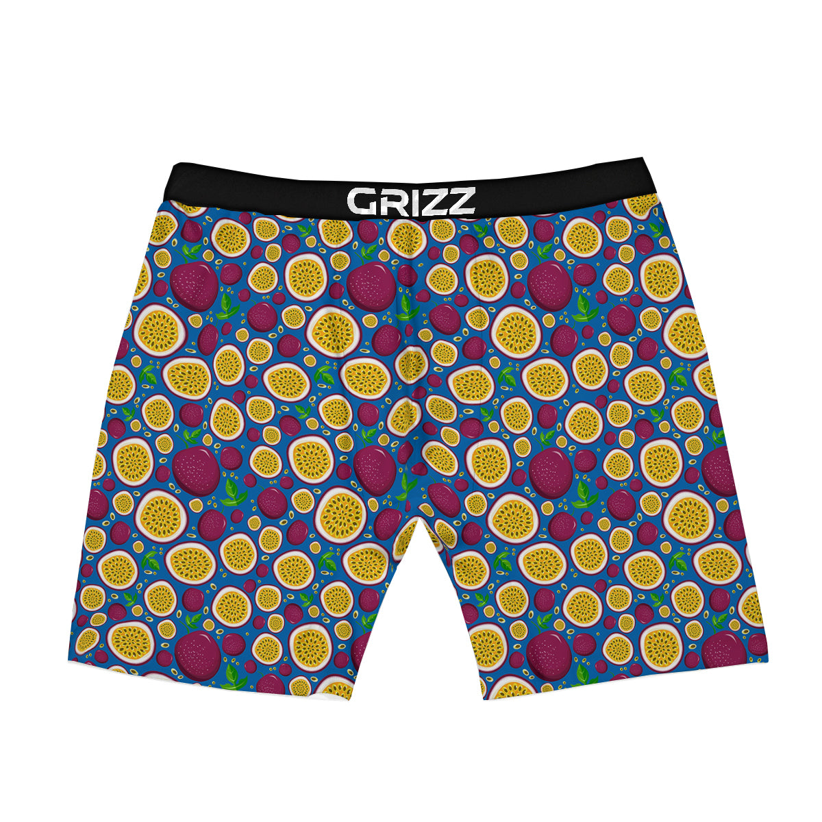 Blue Passion Fruit Print Pattern Boxer Briefs-grizzshop