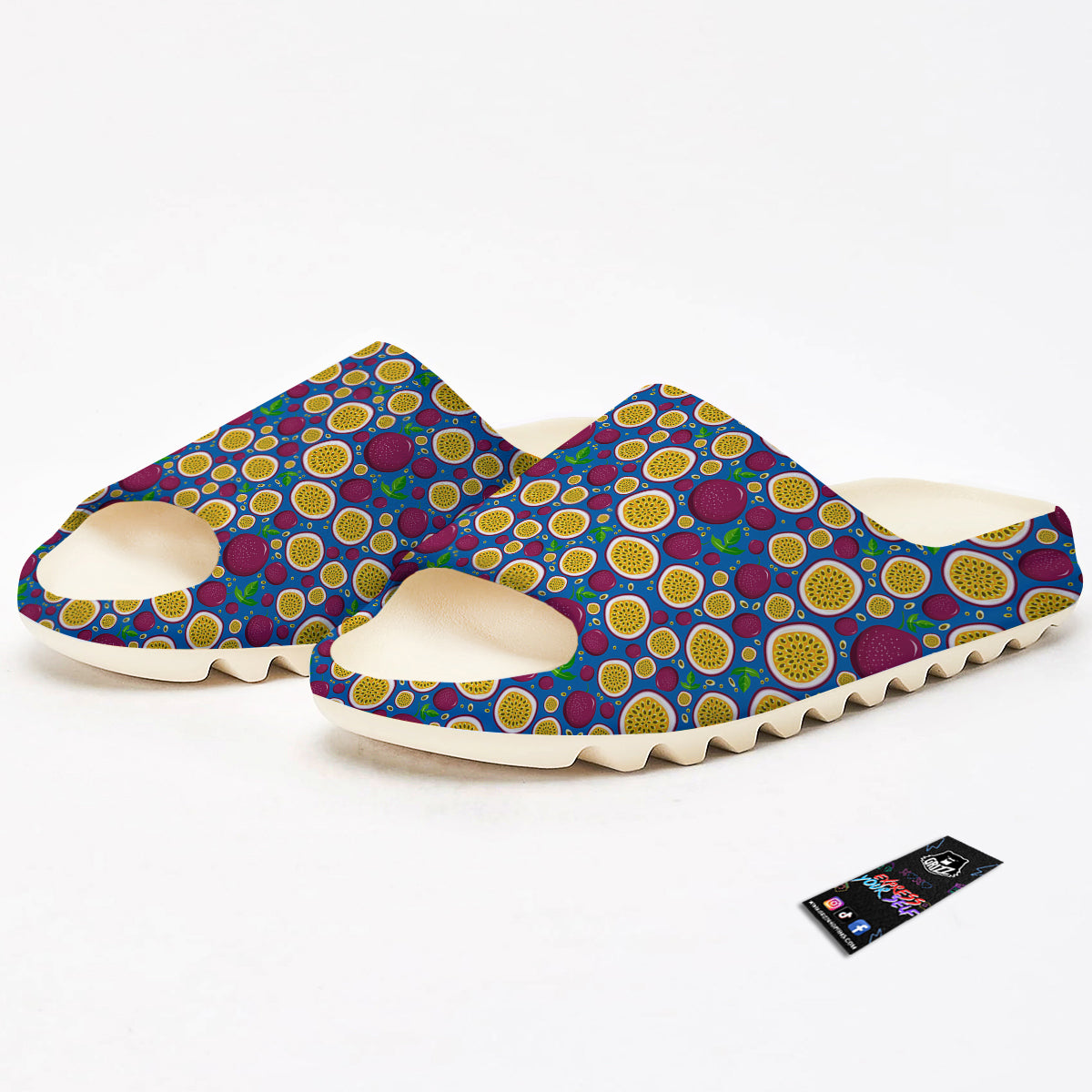 Blue Passion Fruit Print Pattern Sandals-grizzshop