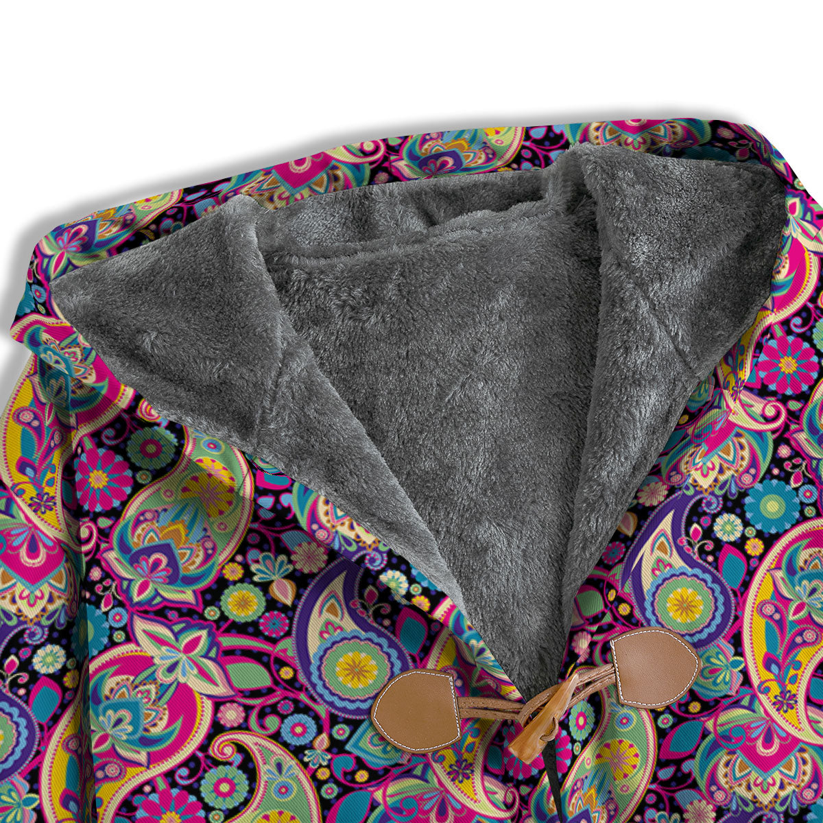 Blue Pink And Green Paisley Print Men's Windbreaker Jacket-grizzshop