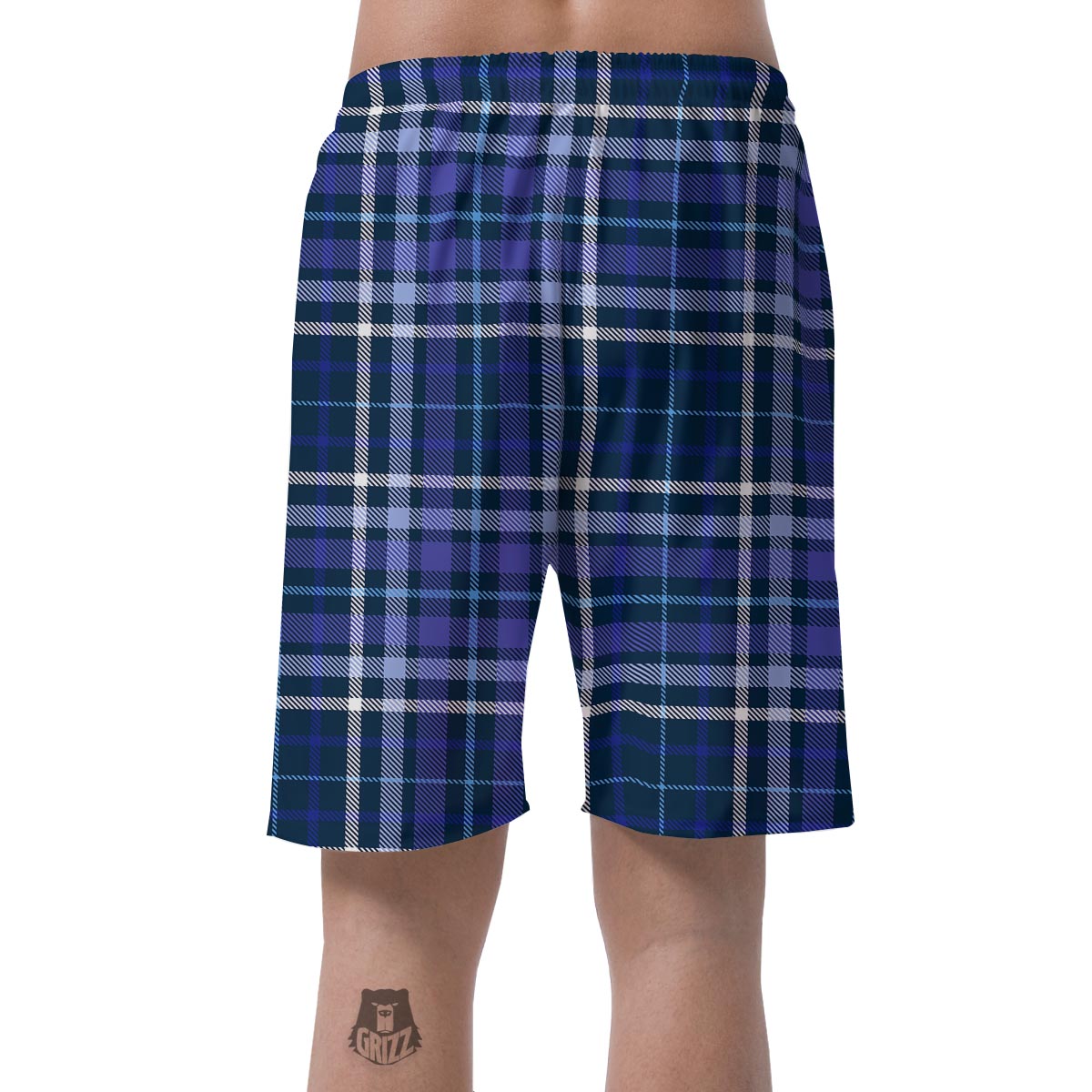 Blue Plaid Tartan Men's Shorts-grizzshop