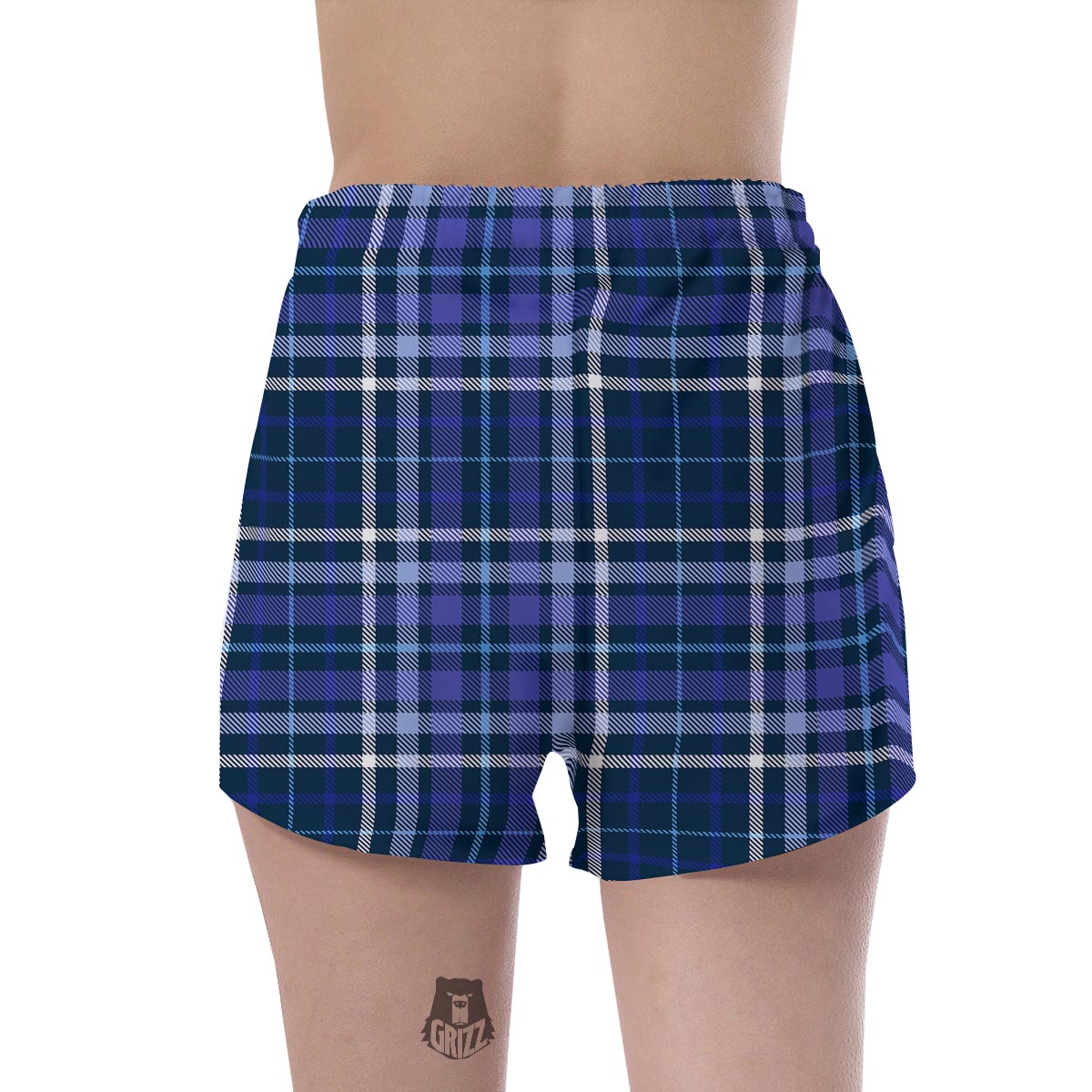 Blue Plaid Tartan Women's Shorts-grizzshop