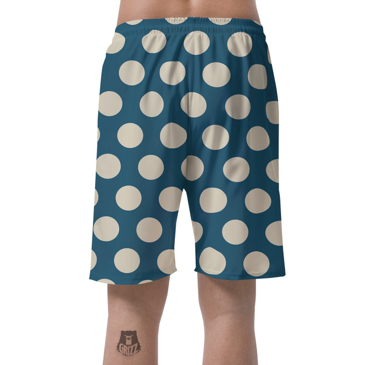 Blue Polka Dot Men's Shorts-grizzshop