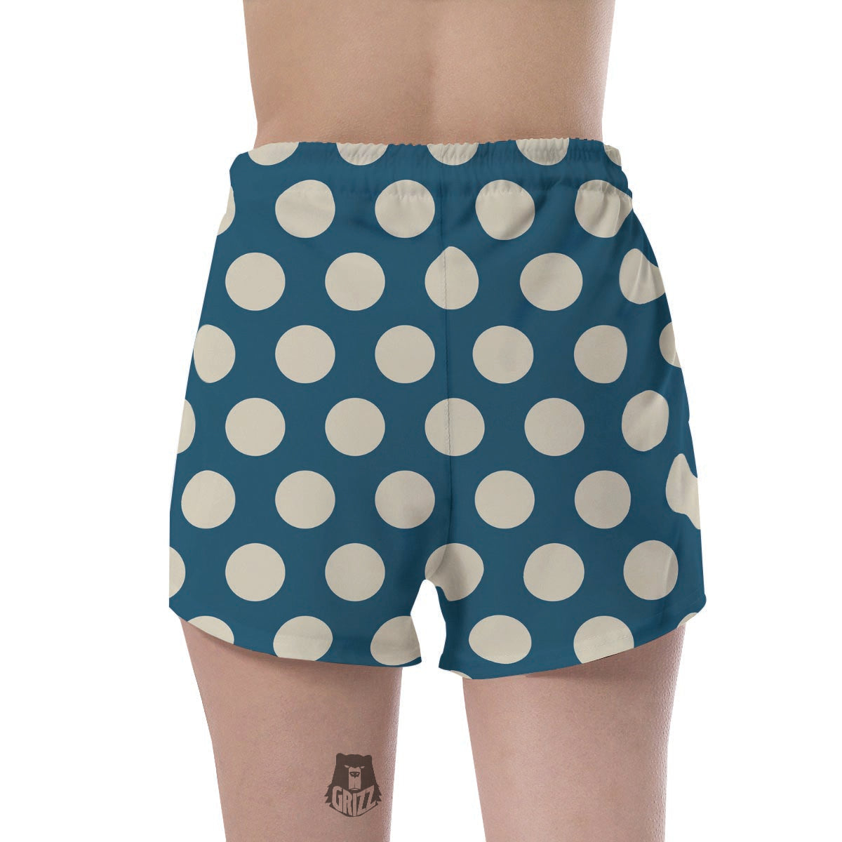 Blue Polka Dot Women's Shorts-grizzshop