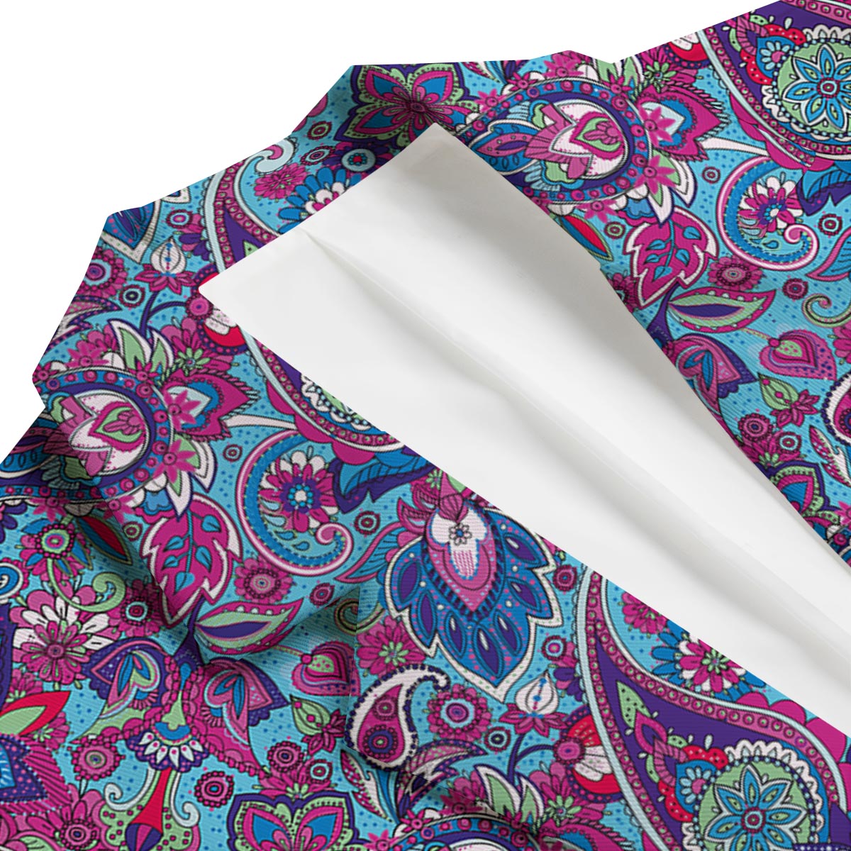 Blue Purple Red Paisley Pattern Print Men's Blazer-grizzshop