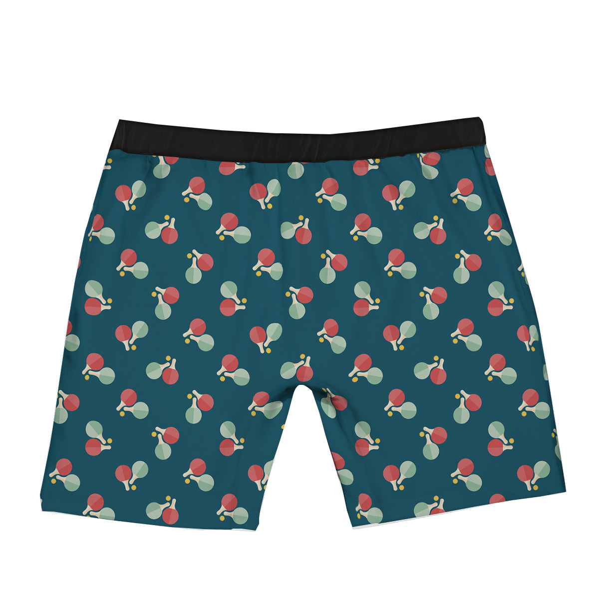 Blue Red Pingpong Print Pattern Boxer Briefs-grizzshop