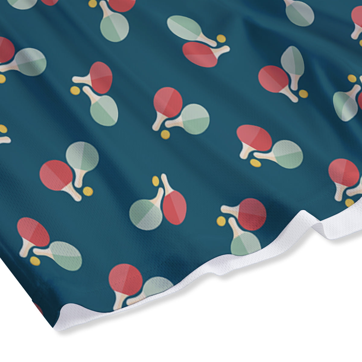 Blue Red Pingpong Print Pattern Mesh Shorts-grizzshop