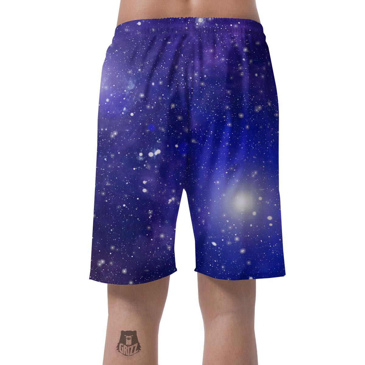 Blue Stardust Space Galaxy Men's Shorts-grizzshop