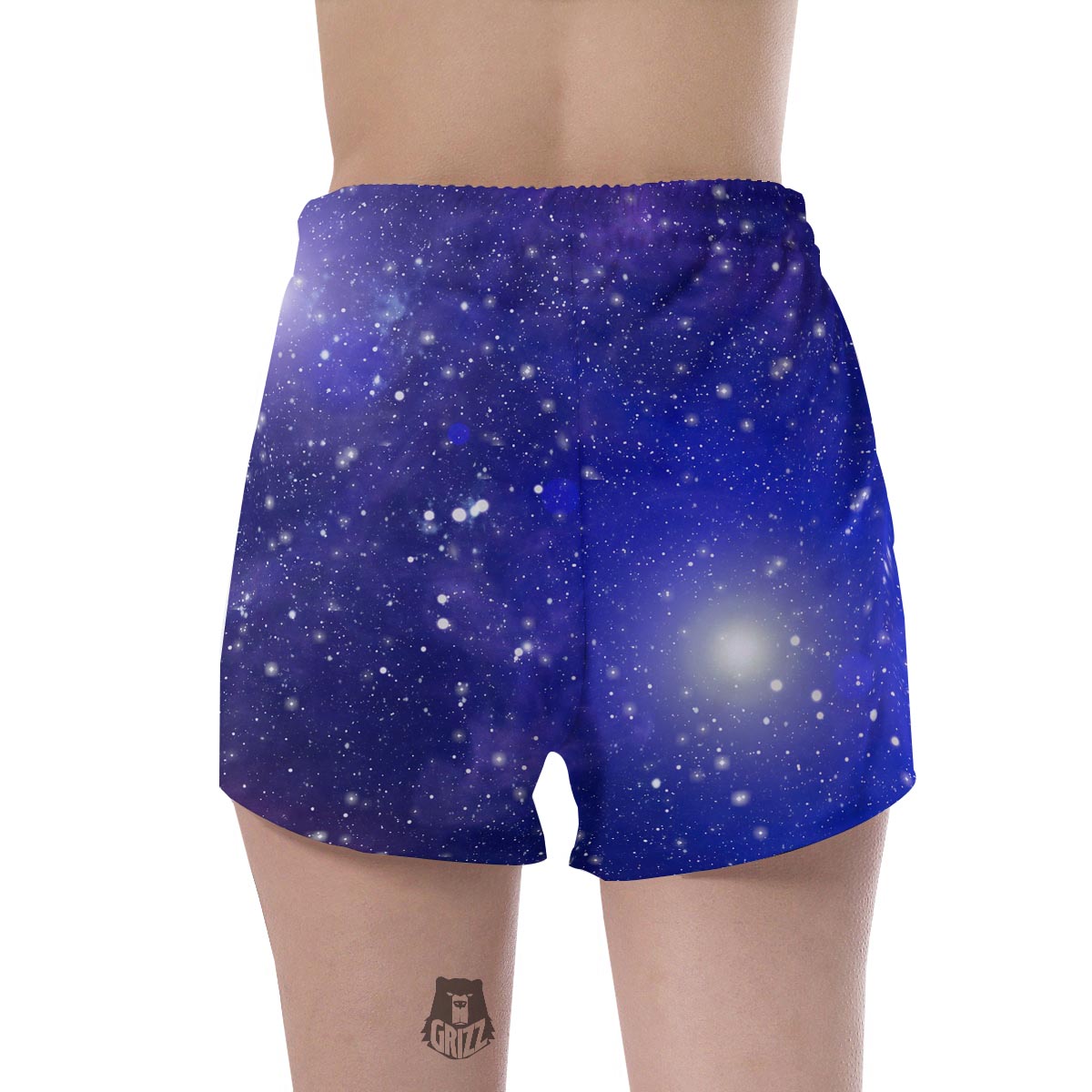 Blue Stardust Space Galaxy Women's Shorts-grizzshop