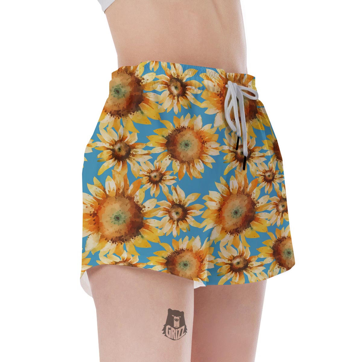 Blue Sunflower Women's Shorts-grizzshop