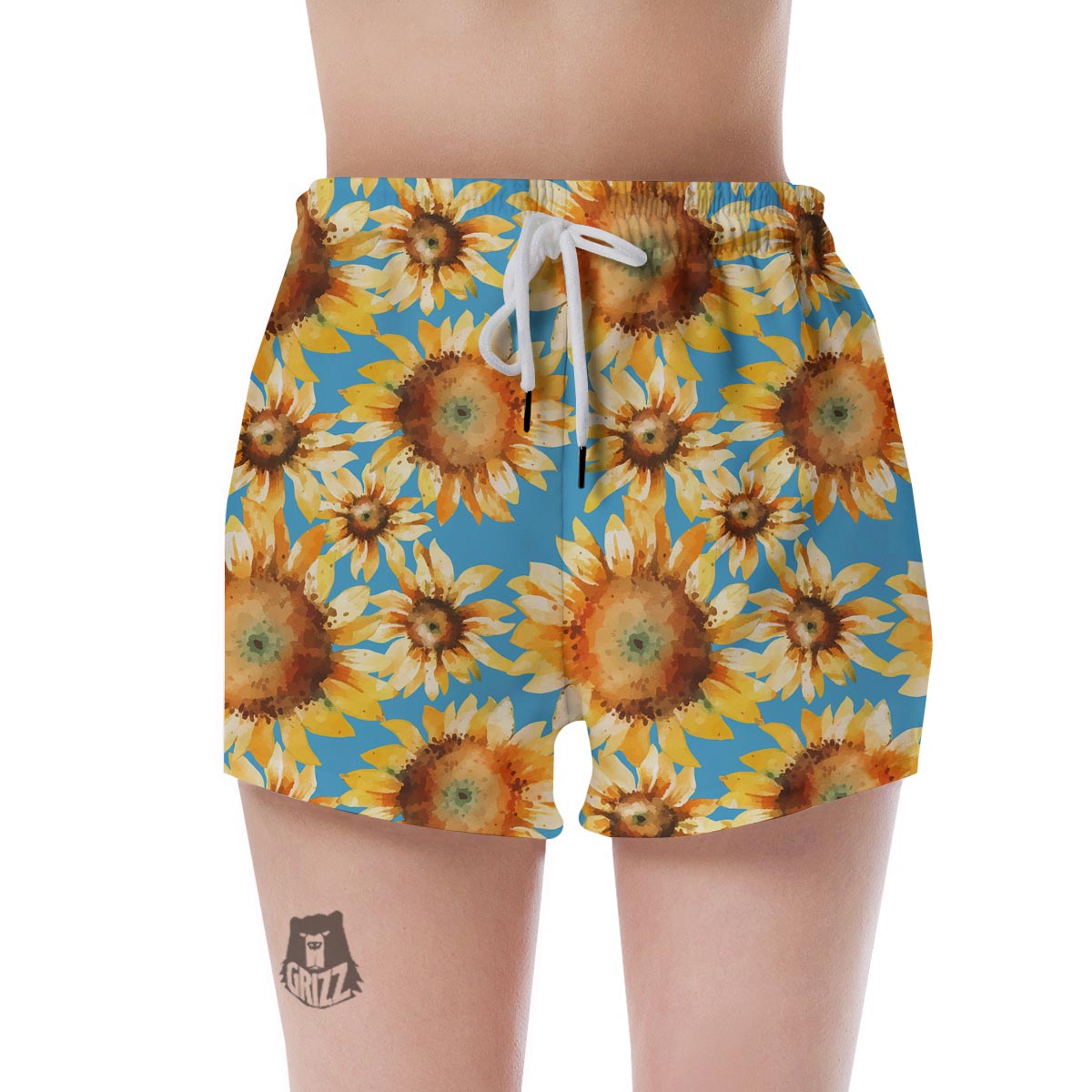 Blue Sunflower Women's Shorts-grizzshop