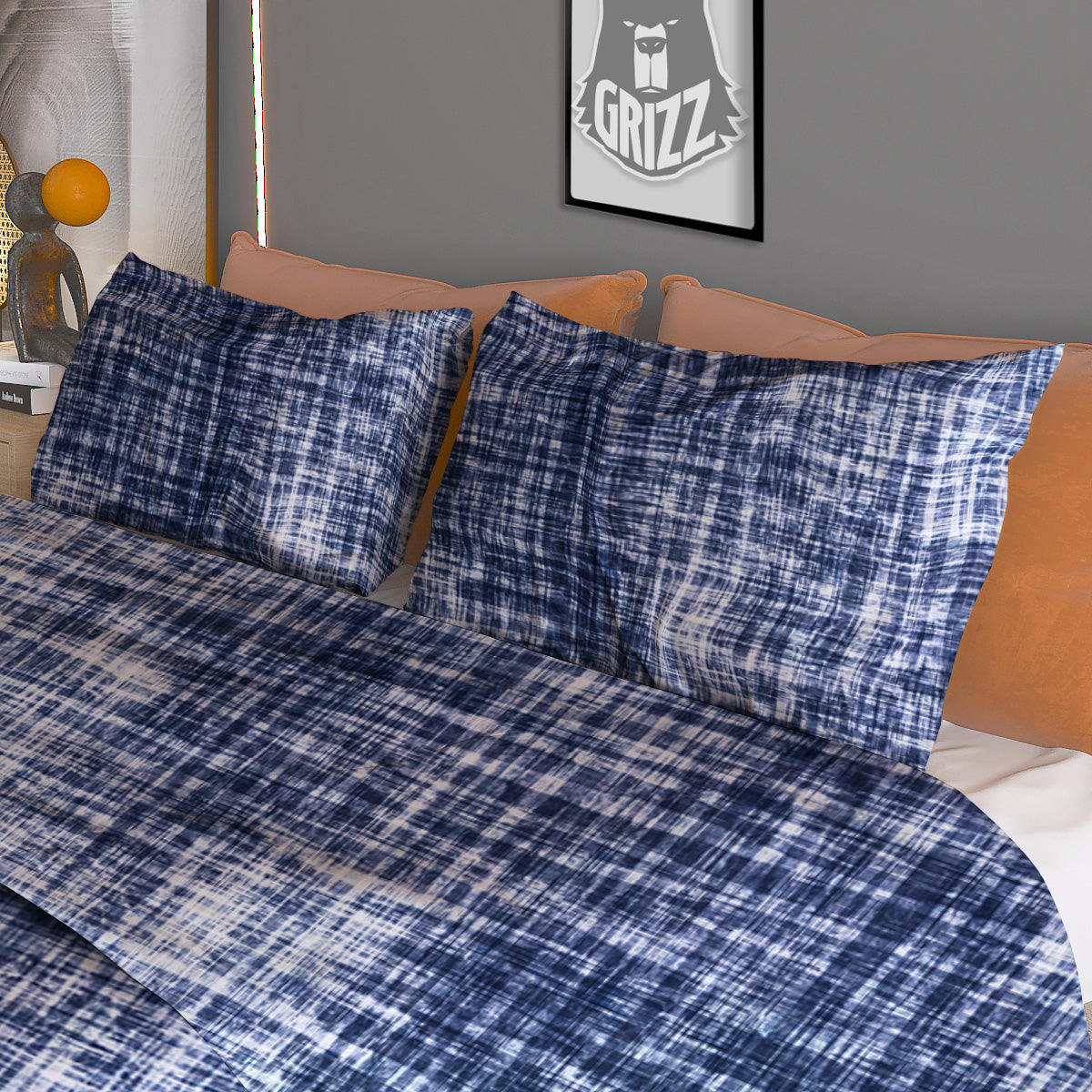 Bohemian Ethnic Teal Print Pattern Duvet Cover Bedding Set