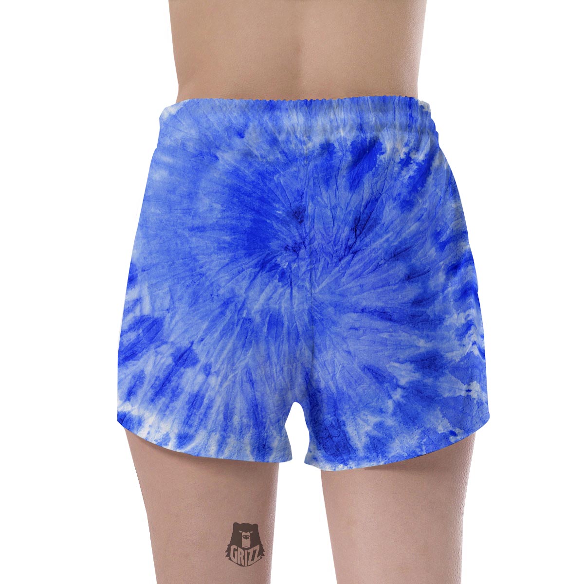 Blue Tie Dye Print Women's Shorts-grizzshop