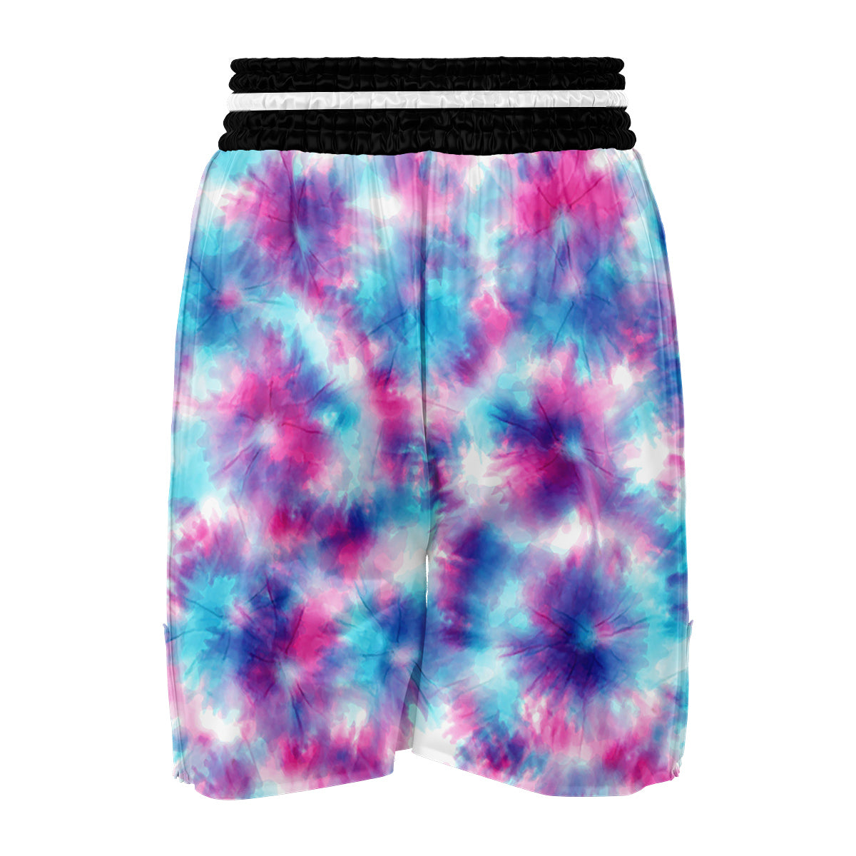 Blue Tie Dye Shibori Boxing Shorts-grizzshop