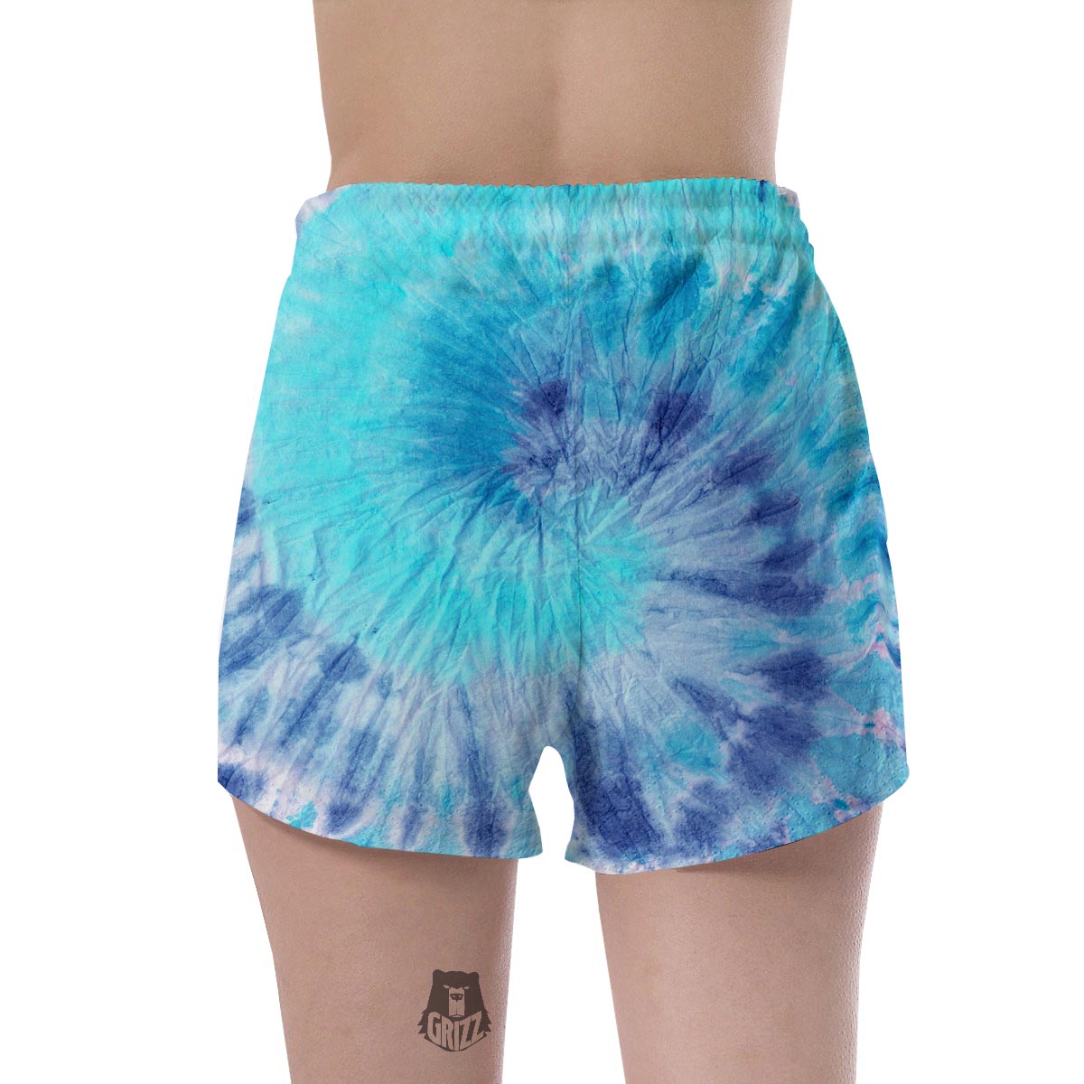 Blue Tie Dye Women's Shorts-grizzshop