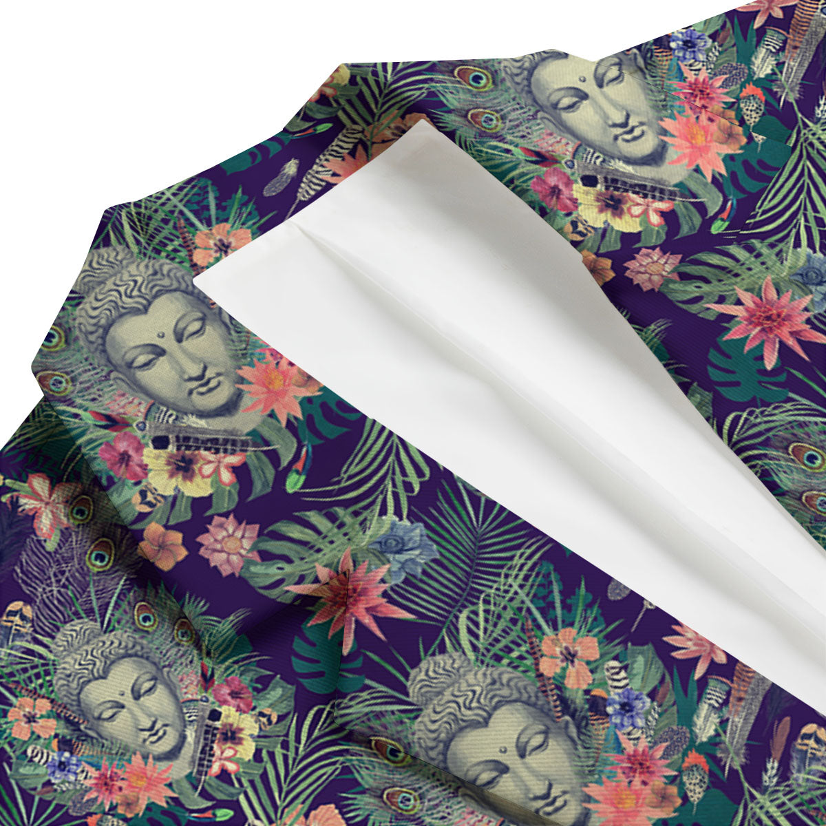 Blue Tropical Buddha Men's Blazer-grizzshop