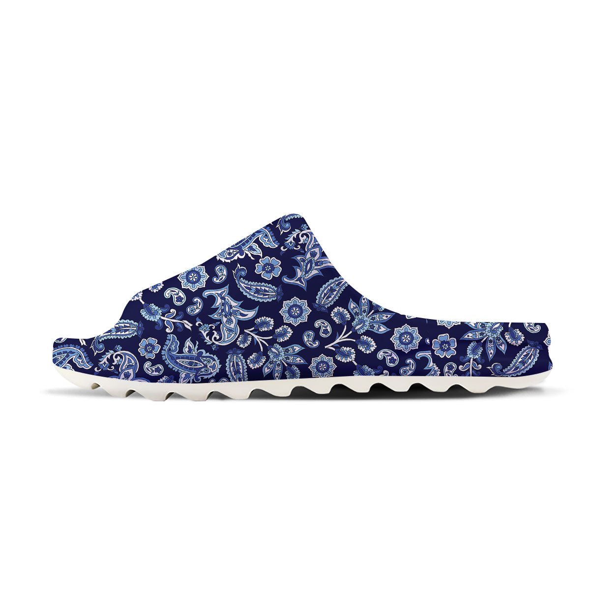 Blue Paisley Print Pattern Sandals-grizzshop