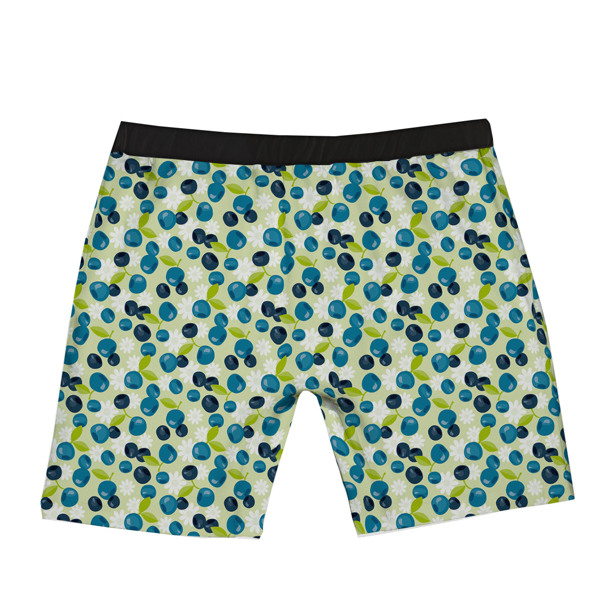 Blueberry And Daisy Print Pattern Boxer Briefs-grizzshop