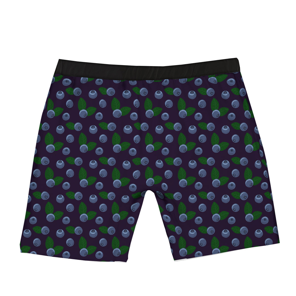 Blueberry And Leaf Print Pattern Boxer Briefs-grizzshop
