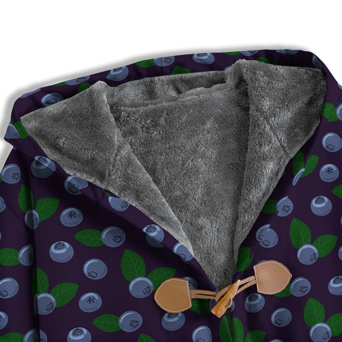 Blueberry And Leaf Print Pattern Men's Windbreaker Jacket-grizzshop