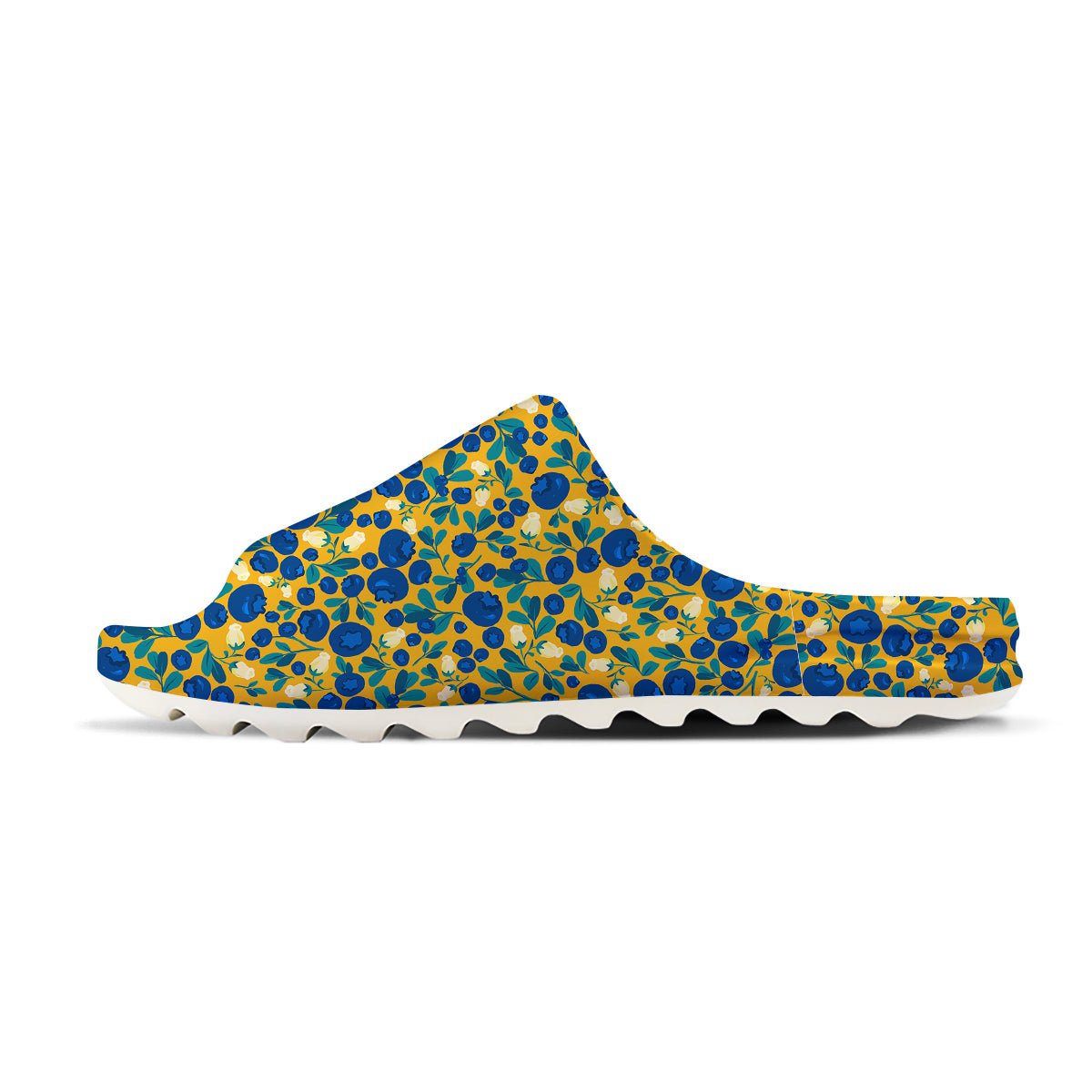 Blueberry Yellow Print Pattern Sandals-grizzshop