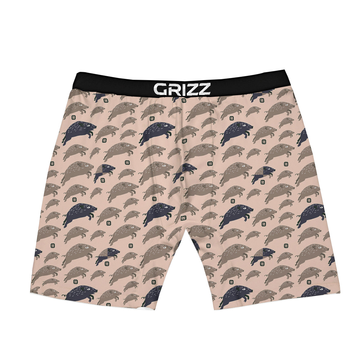Boar Jumping Print Pattern Boxer Briefs-grizzshop