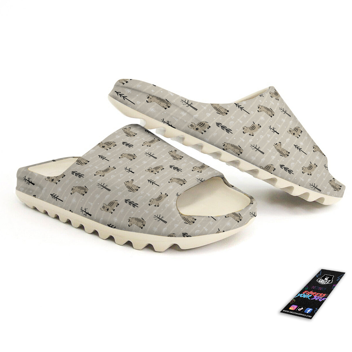 Boar Striped Print Pattern Sandals-grizzshop
