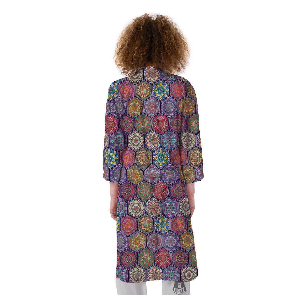 Bohemian Ethnic Mandala Print Pattern Kimono-grizzshop
