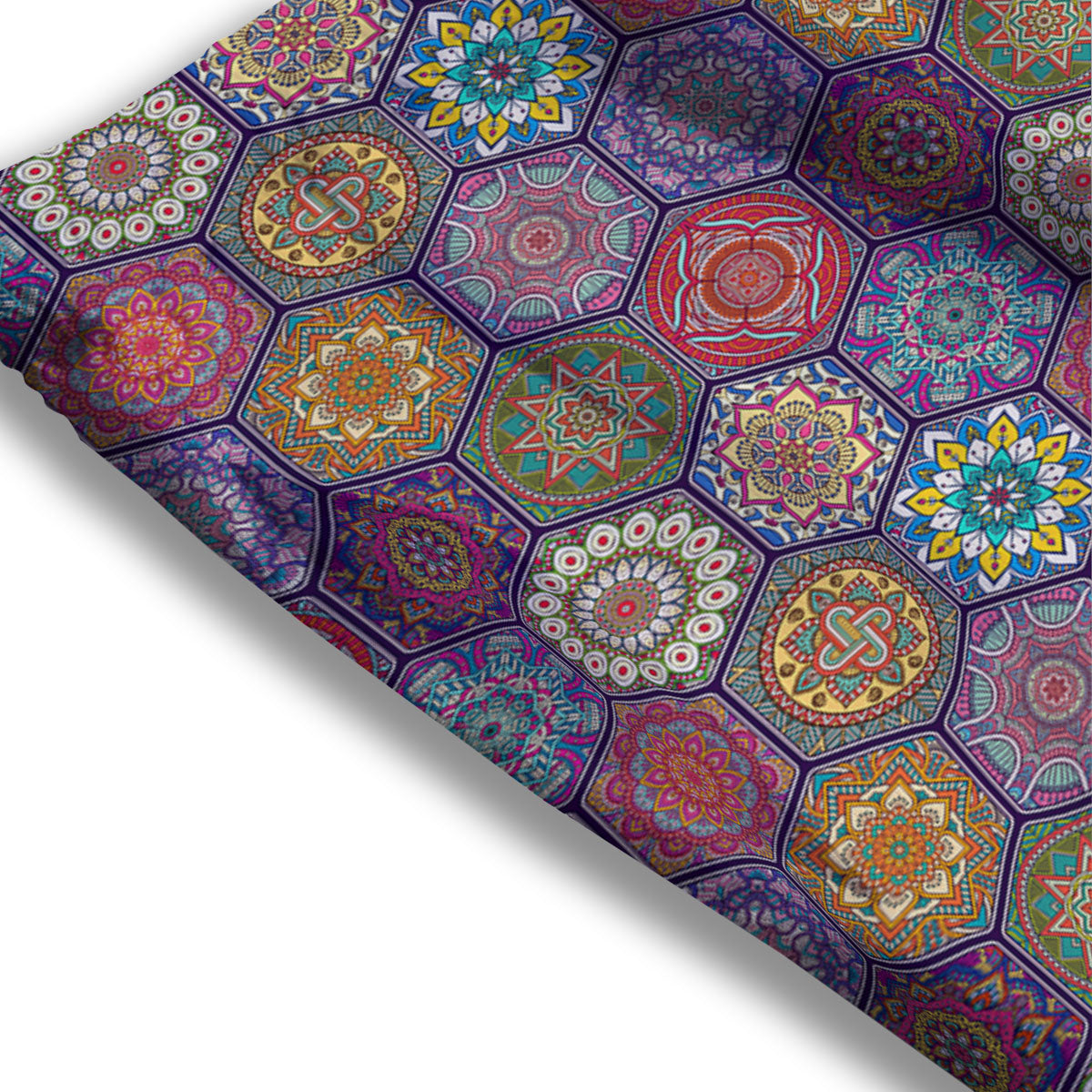 Bohemian Ethnic Mandala Print Pattern Mesh Shorts