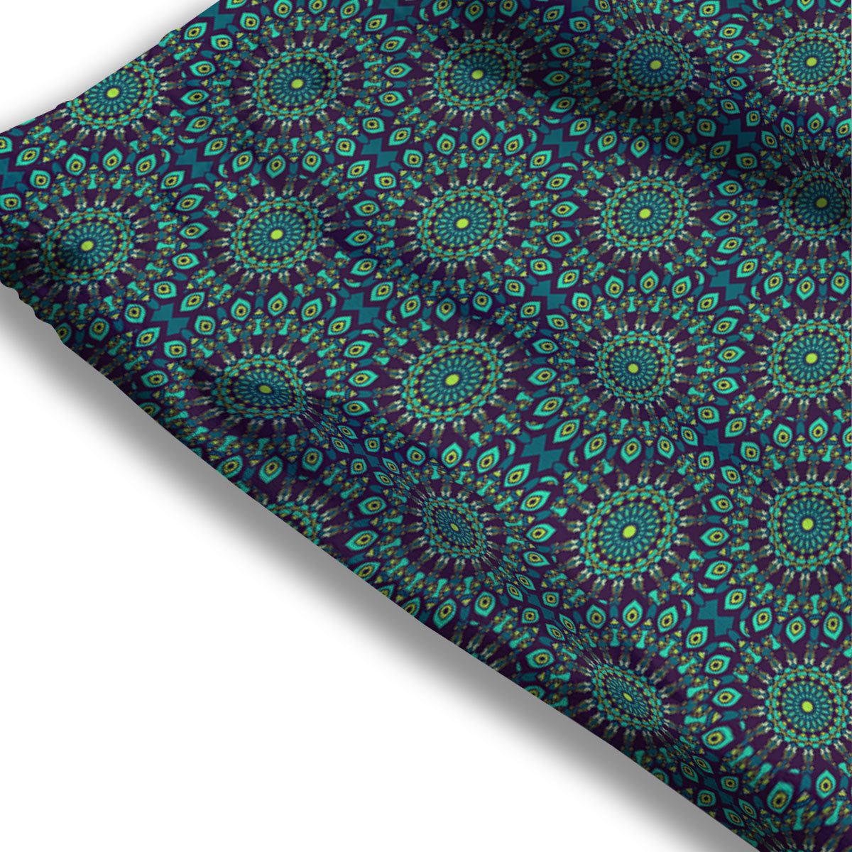 Bohemian Ethnic Teal Print Pattern Mesh Shorts