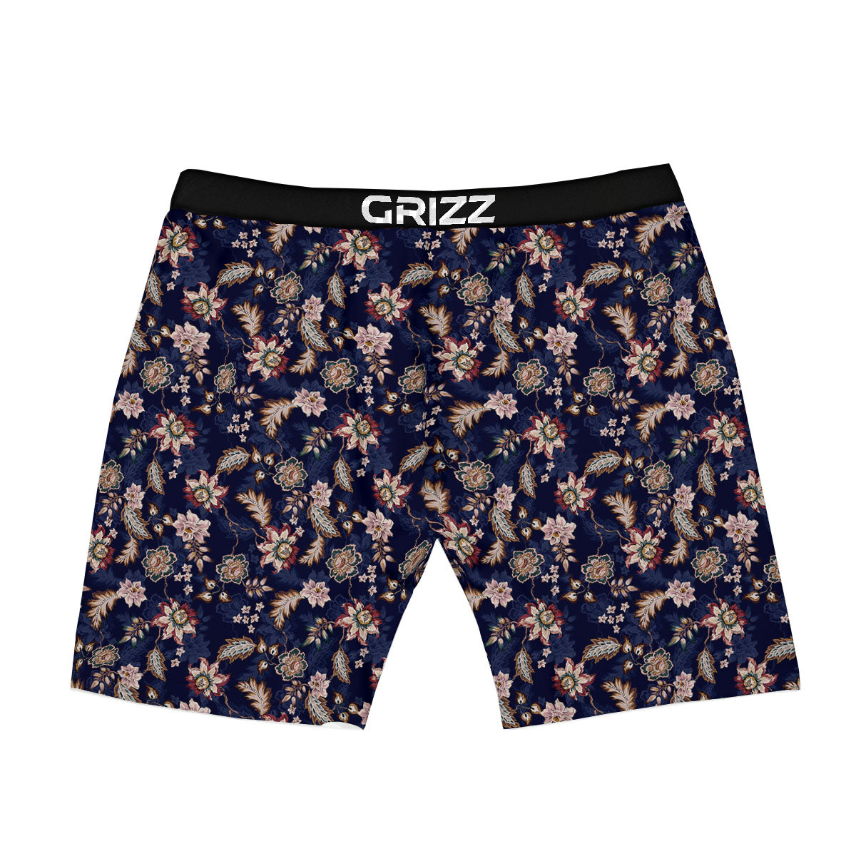 Bohemian Floral Blue Vintage Print Boxer Briefs-grizzshop
