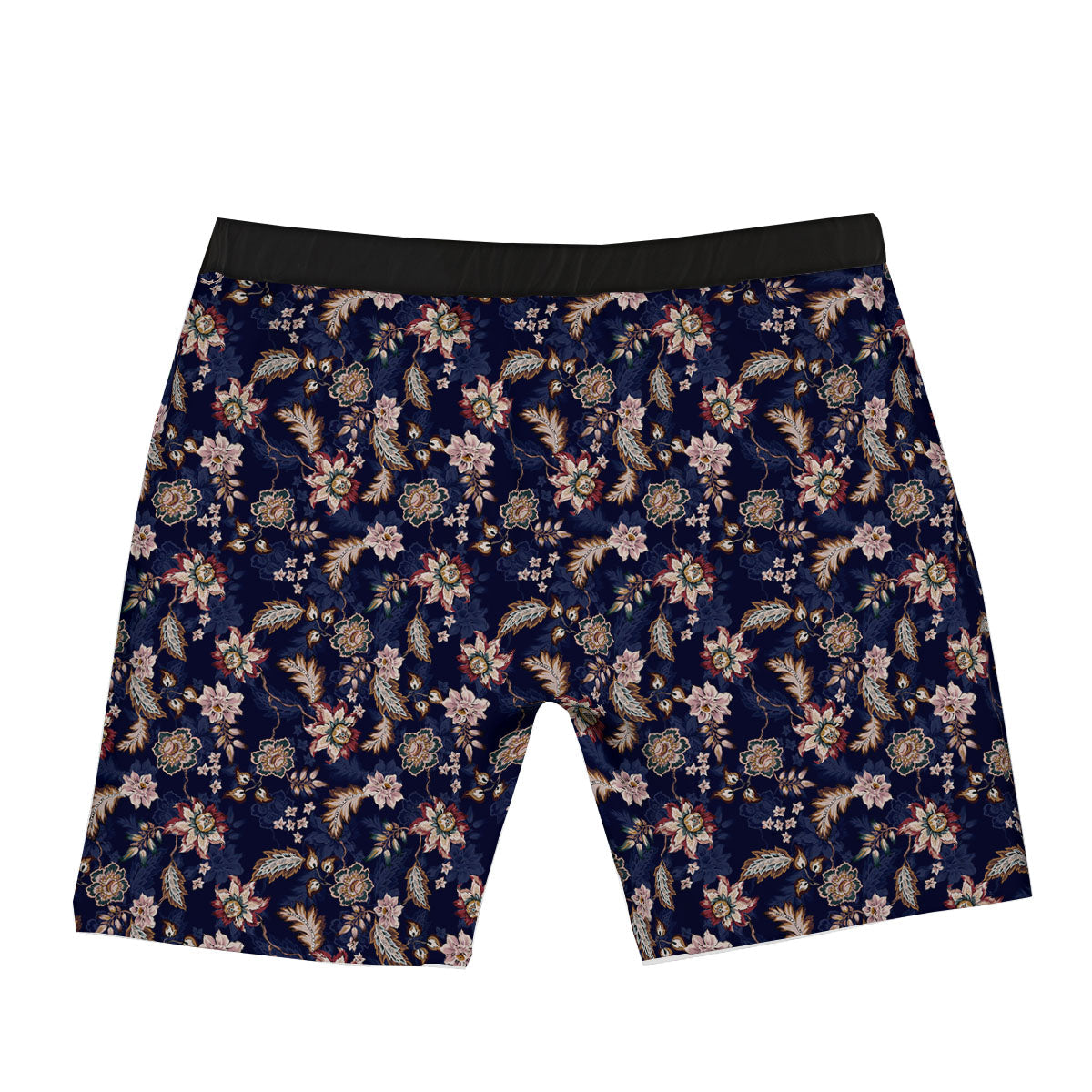 Bohemian Floral Blue Vintage Print Boxer Briefs-grizzshop