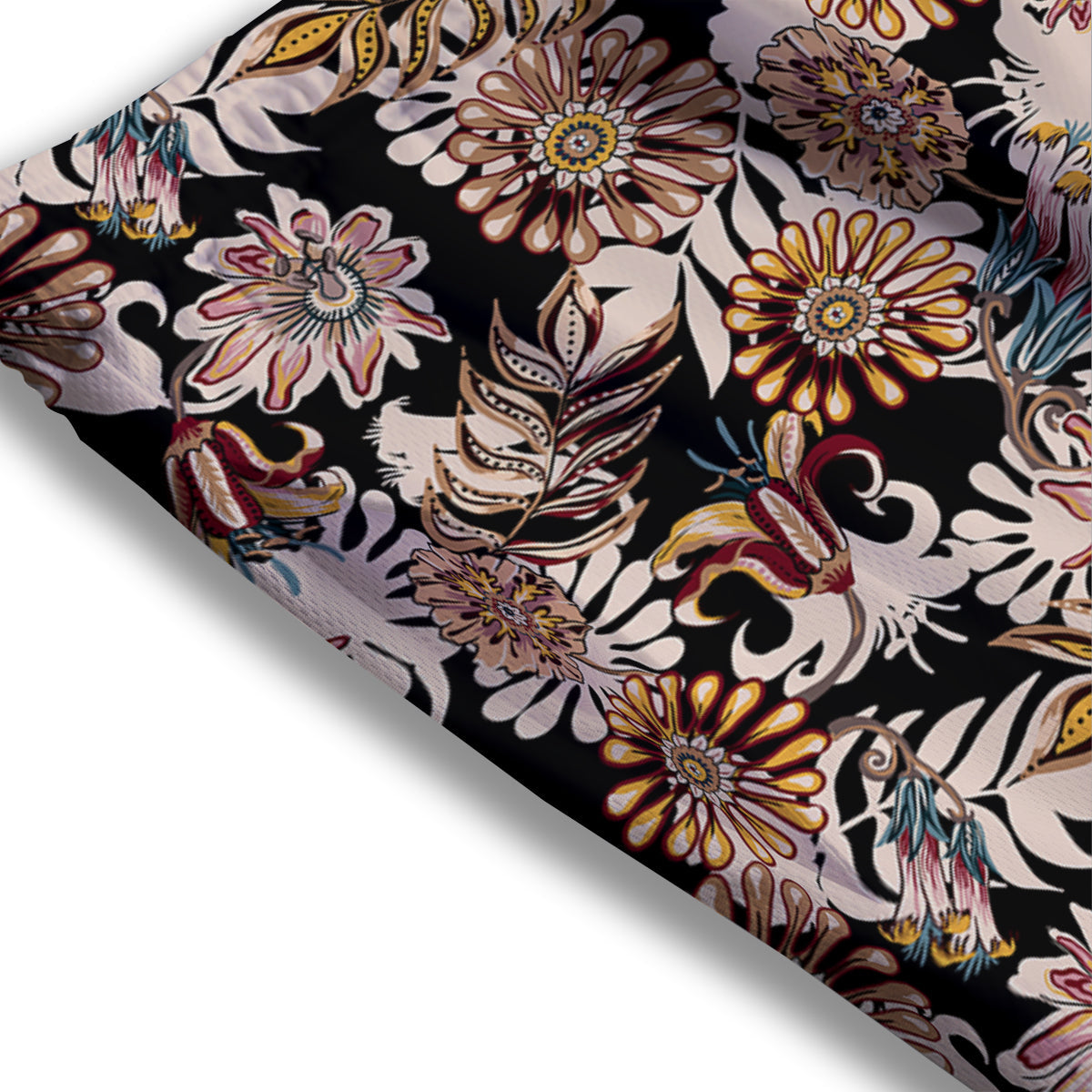 Bohemian Floral Brown Vintage Print Pattern Mesh Shorts
