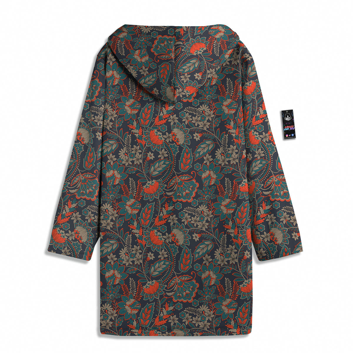 Bohemian Floral Retro Vintage Print Pattern Men's Windbreaker Jacket-grizzshop