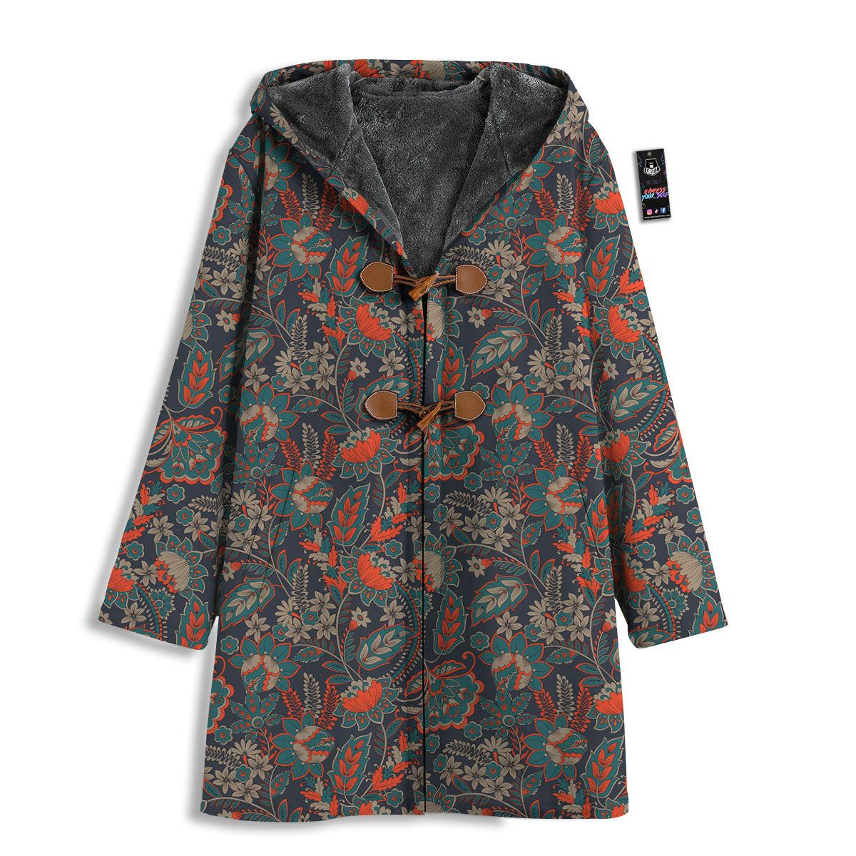 Bohemian Floral Retro Vintage Print Pattern Men's Windbreaker Jacket-grizzshop