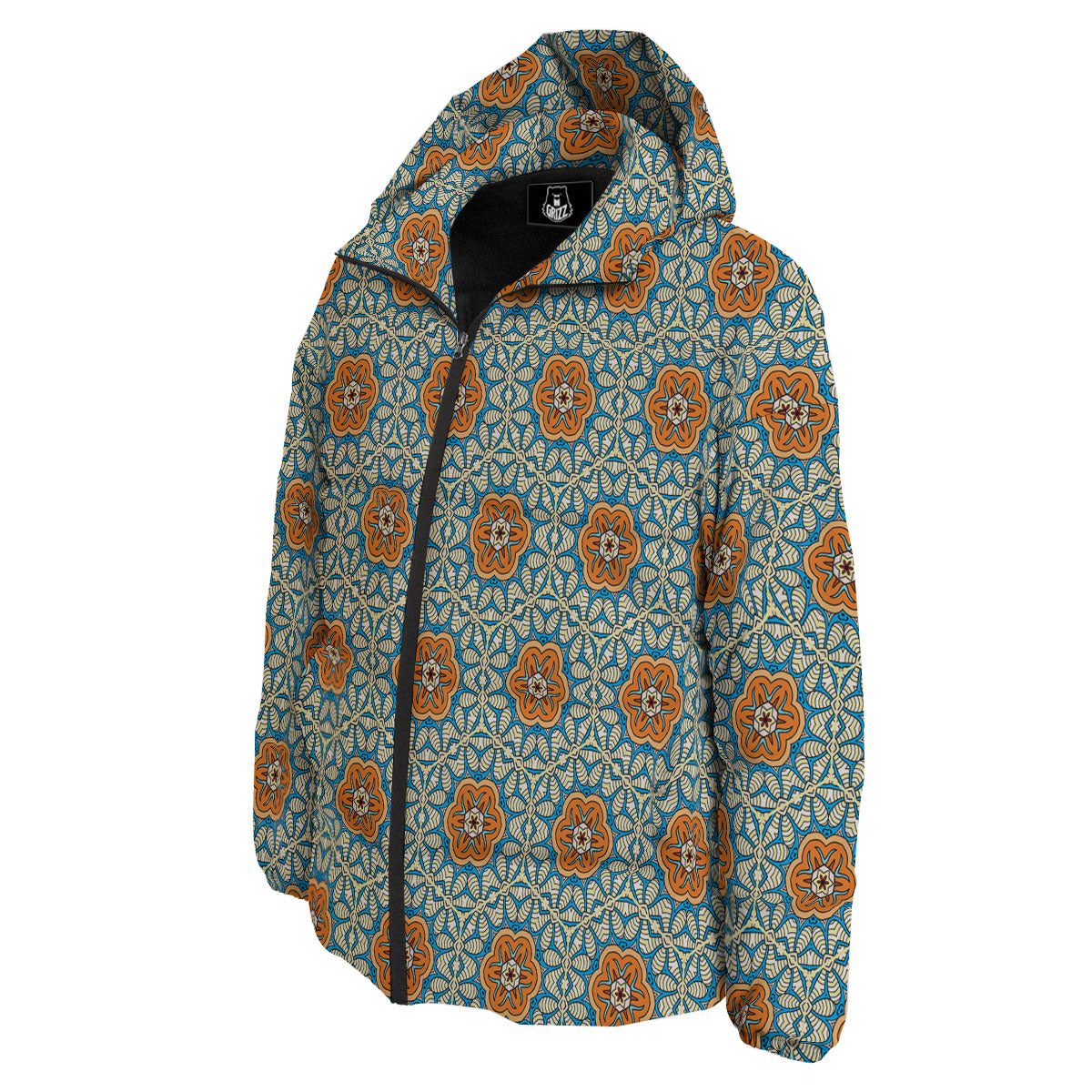 Bohemian Mandala Floral Print Pattern Down Jacket-grizzshop