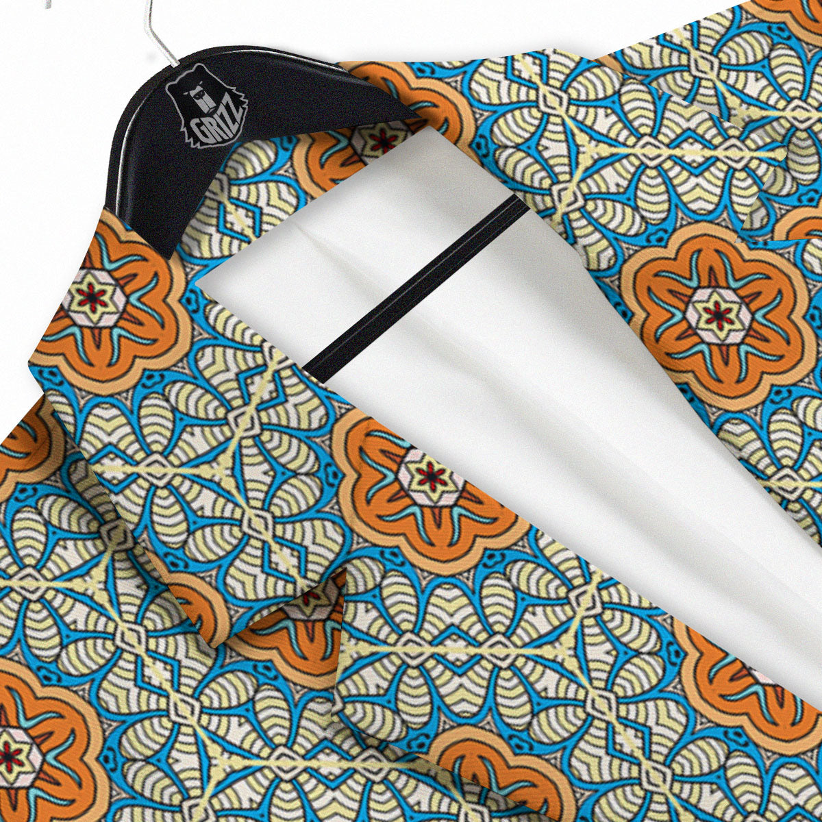 Bohemian Mandala Floral Print Pattern Men's Sport Coat-grizzshop