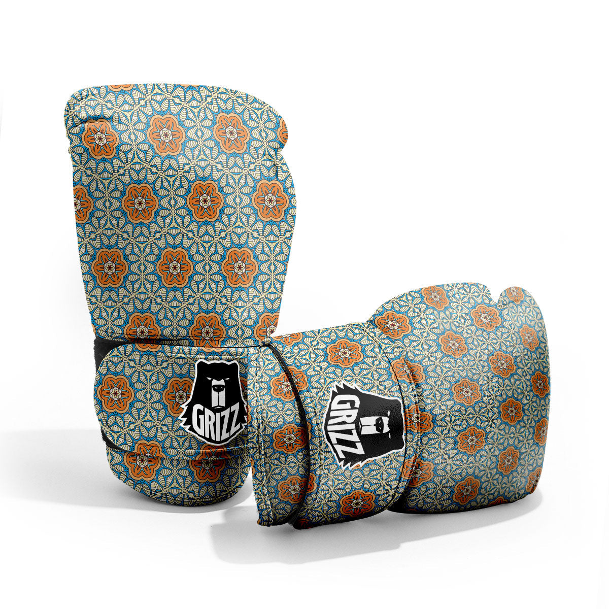 Bohemian Mandala Floral Print Pattern Pro Boxing Glove