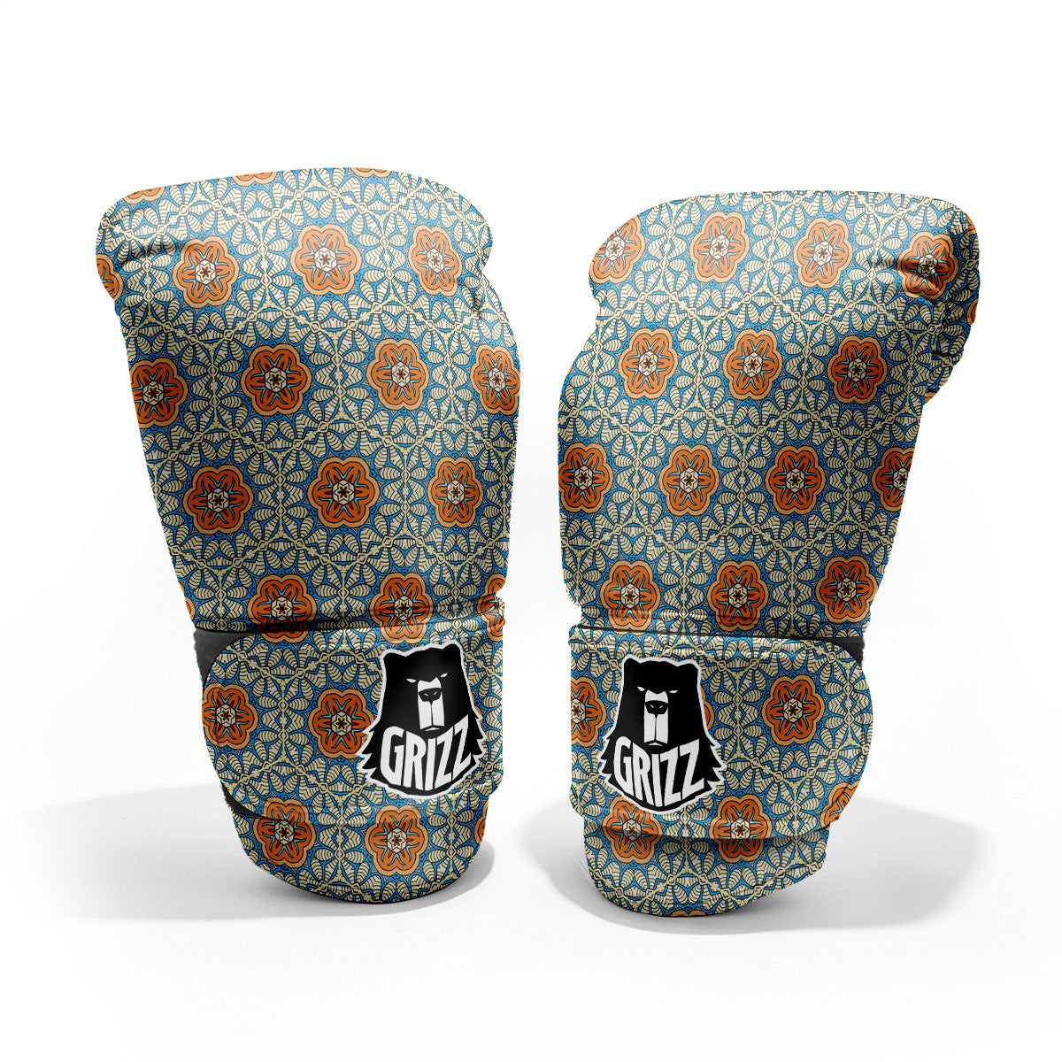 Bohemian Mandala Floral Print Pattern Pro Boxing Glove